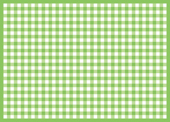 ギンガムチェック柄格子柄のグラフィック素材背景素材のイラスト　バックグラウンド　緑、Gingham check