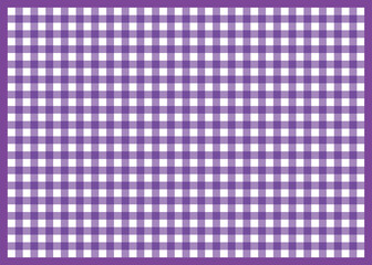 ギンガムチェック柄格子柄のグラフィック素材背景素材のイラスト　バックグラウンド　紫、Gingham check