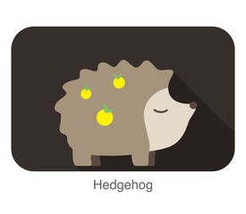 Cute Hedgehog cartoon, Vector