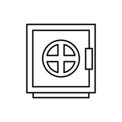 safe deposit box icon for website, symbol, presentation 