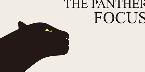 Panther, Cat breed face cartoon flat icon design