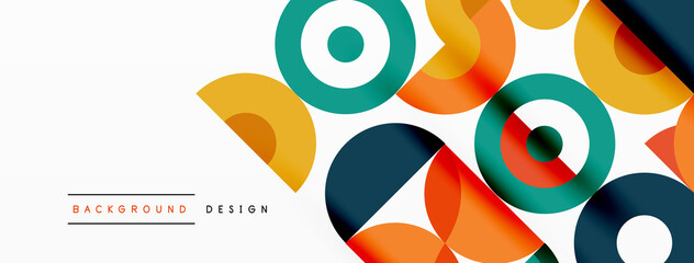 Colorful circle abstract background. Template for wallpaper, banner, presentation, background