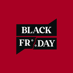 Obraz premium Sticker Label with Black Friday Logo and Discount Sale Promo