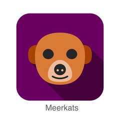 Meerkats animal face icon