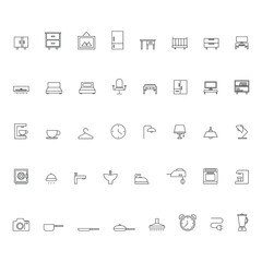 household furniture icon for website, symbol, presentation 