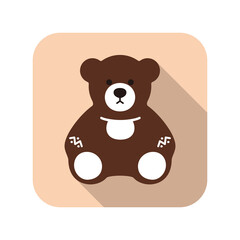 Christmas gingerbread man flat icon