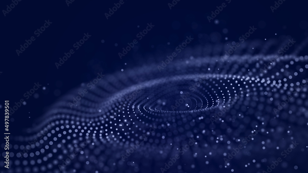 Aufkleber Big data storage grid. Abstract artificial intelligence background. 3d rendering.