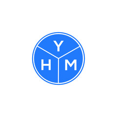 YHM letter logo design on white background. YHM  creative circle letter logo concept. YHM letter design.