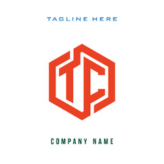 TC  lettering logo is simple, easy to understand and authoritative - obrazy, fototapety, plakaty