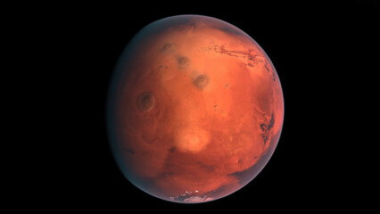 Planet Mars. Elements of this image were furnished by NASA.