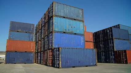 Fototapeta premium container cargo freight ship