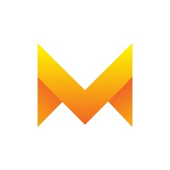 abstract letter M logo vector