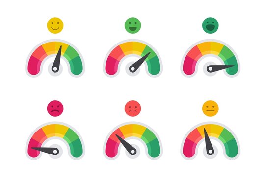 God Bad Scale. Vector Customer Feedback Scale And Satisfaction Meter. Vector Diagram Infographic Element