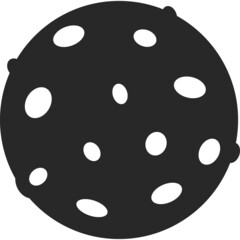 The flat lunar sphere of the planet. Vector image.