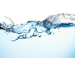 Water splash isolated on white Background. Pure Water.
