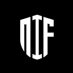 MIF letter logo design. MIF modern letter logo with black background. MIF creative  letter logo. simple and modern letter logo. vector logo modern alphabet font overlap style. Initial letters MIF  - obrazy, fototapety, plakaty