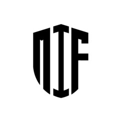 MIF letter logo design. MIF modern letter logo with black background. MIF creative  letter logo. simple and modern letter logo. vector logo modern alphabet font overlap style. Initial letters MIF  - obrazy, fototapety, plakaty