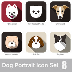 Dog face portrait icon design series