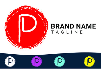P letter new logo and icon design template
