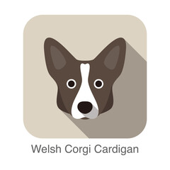 Welsh Corgi Cardigan dog character, dog breed series