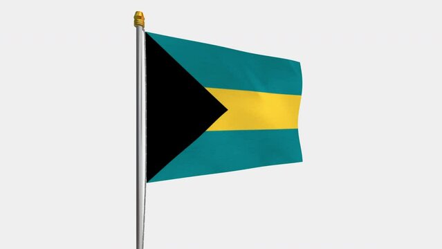 A_loop_video_of_the_the_Bahamas_flag_swaying_in_the_wind_from_the_left_perspective.