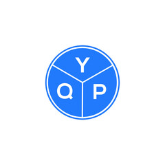 YQP letter logo design on white background. YQP  creative circle letter logo concept. YQP letter design.