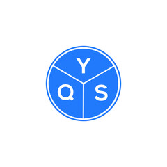 YQS letter logo design on white background. YQS  creative circle letter logo concept. YQS letter design.