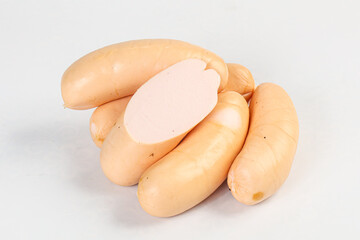 Natural meat sausages with minced meat