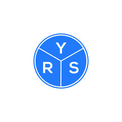 YRS letter logo design on white background. YRS  creative circle letter logo concept. YRS letter design.