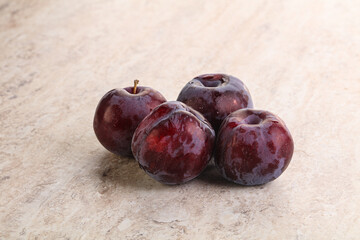 Ripe and sweet purple plum