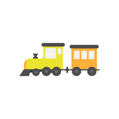 Train transportation vehicle clipart illustration icon design template