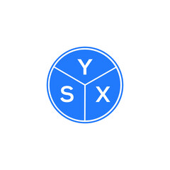 YSX letter logo design on white background. YSX  creative circle letter logo concept. YSX letter design.