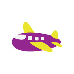 Plane transportation vehicle clipart illustration icon design template