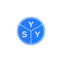 YSY letter logo design on white background. YSY  creative circle letter logo concept. YSY letter design. - obrazy, fototapety, plakaty