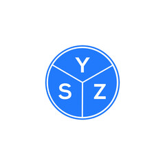 YSZ letter logo design on white background. YSZ  creative circle letter logo concept. YSZ letter design.