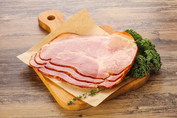 Tasty pork ham snack appetizer