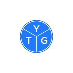 YTG letter logo design on white background. YTG  creative circle letter logo concept. YTG letter design.