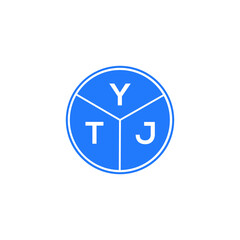 YTJ letter logo design on white background. YTJ creative circle letter logo concept. YTJ letter design. 
