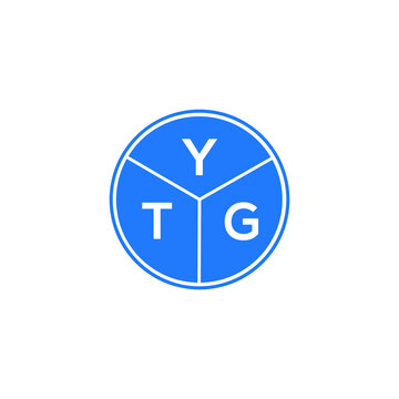 YTG letter logo design on white background. YTG  creative circle letter logo concept. YTG letter design.