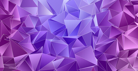 Fototapeta premium 3d Triangles, abstract background. Design wallpaper.