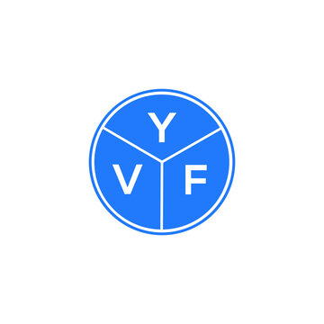 YVF letter logo design on white background. YVF  creative circle letter logo concept. YVF letter design.
