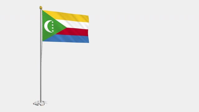 A_loop_video_of_the_entire_the_Comoros_flag_swaying_in_the_wind.
