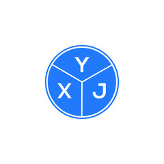 YXJ letter logo design on white background. YXJ  creative circle letter logo concept. YXJ letter design.

