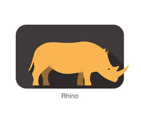 Flat rhino body design vector illustration