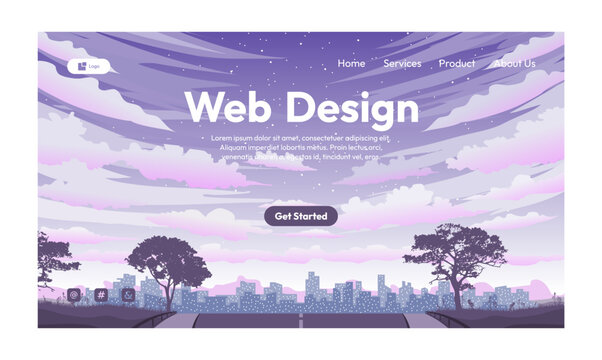 japanese anime view for landing page or web design