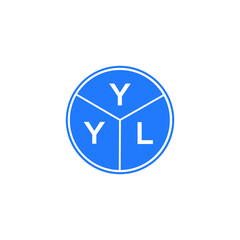 YYL letter logo design on white background. YYL  creative circle letter logo concept. YYL letter design.
