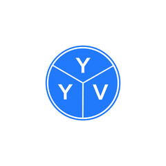 YYV letter logo design on white background. YYV  creative circle letter logo concept. YYV letter design.
