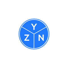 YZN letter logo design on white background. YZN  creative circle letter logo concept. YZN letter design.
