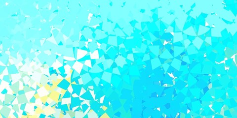 Light blue, yellow vector template with triangle shapes.