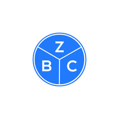 ZBC letter logo design on white background. ZBC  creative circle letter logo concept. ZBC letter design.
